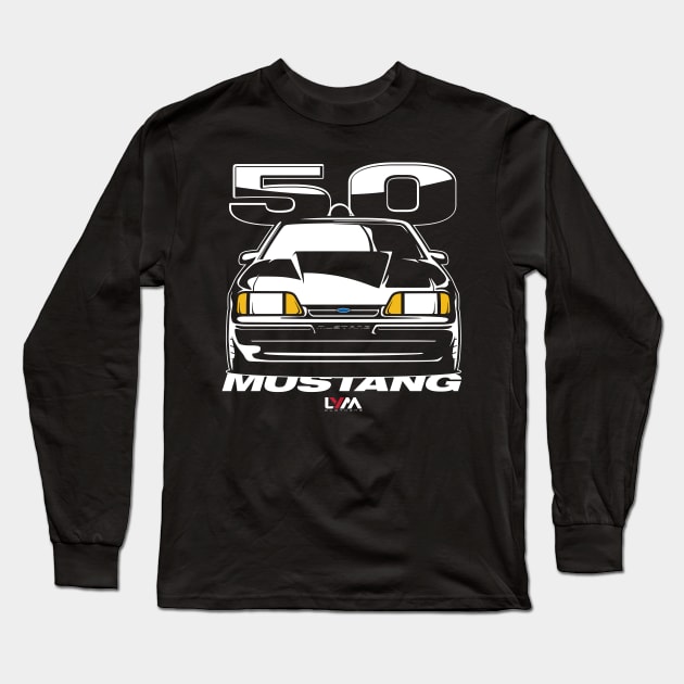 Foxbody 5.0 Ford Mustang Notch Long Sleeve T-Shirt by LYM Clothing